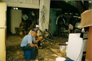 My father, Marcus Wall, (front) with friend.