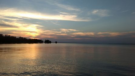 Sunset over the sound